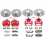 Powerstop 4-Wheel Set Power Stop&reg; KC2705-26 Front and Rear Z26 Muscle Carbon-Fiber Ceramic Brake Pad, Drilled & Slotted Rotor and Caliper Kit - Image 7