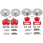 Powerstop 4-Wheel Set Power Stop&reg; KC2706-26 Front and Rear Z26 Muscle Carbon-Fiber Ceramic Brake Pad, Drilled & Slotted Rotor and Caliper Kit - Image 7