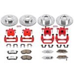 Powerstop 4-Wheel Set Power Stop&reg; KC2710-26 Front and Rear Z26 Muscle Carbon-Fiber Ceramic Brake Pad, Drilled & Slotted Rotor and Caliper Kit - Image 7