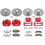 Powerstop 4-Wheel Set Power Stop&reg; KC2748-26 Front and Rear Z26 Muscle Carbon-Fiber Ceramic Brake Pad, Drilled & Slotted Rotor and Caliper Kit - Image 7