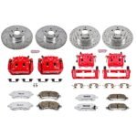 Powerstop 4-Wheel Set Power Stop&reg; KC2749-26 Front and Rear Z26 Muscle Carbon-Fiber Ceramic Brake Pad, Drilled & Slotted Rotor and Caliper Kit - Image 8