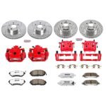 Powerstop 4-Wheel Set Power Stop&reg; KC2751-26 Front and Rear Z26 Muscle Carbon-Fiber Ceramic Brake Pad, Drilled & Slotted Rotor and Caliper Kit - Image 7