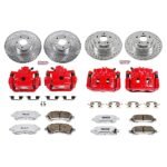 Powerstop 4-Wheel Set Power Stop&reg; KC2752-26 Front and Rear Z26 Muscle Carbon-Fiber Ceramic Brake Pad, Drilled & Slotted Rotor and Caliper Kit - Image 8