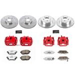 Powerstop 4-Wheel Set Power Stop&reg; KC2767A-26 Front and Rear Z26 Muscle Carbon-Fiber Ceramic Brake Pad, Drilled & Slotted Rotor and Caliper Kit - Image 8