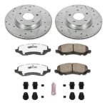 Powerstop 4-Wheel Set Power Stop&reg; KC2840B-26 Front and Rear Z26 Muscle Carbon-Fiber Ceramic Brake Pad, Drilled & Slotted Rotor and Caliper Kit - Image 5
