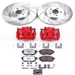 Powerstop 2-Wheel Set Power Stop&reg; KC285-26 Front Z26 Muscle Carbon-Fiber Ceramic Brake Pad, Drilled & Slotted Rotor and Caliper Kit - Image 8