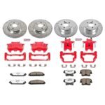 Powerstop 4-Wheel Set Power Stop&reg; KC2853-26 Front and Rear Z26 Muscle Carbon-Fiber Ceramic Brake Pad, Drilled & Slotted Rotor and Caliper Kit - Image 7
