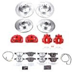 Powerstop 4-Wheel Set Power Stop&reg; KC2883-26 Front and Rear Z26 Muscle Carbon-Fiber Ceramic Brake Pad, Drilled & Slotted Rotor and Caliper Kit - Image 8