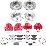 Powerstop 4-Wheel Set Power Stop&reg; KC2890-26 Front and Rear Z26 Muscle Carbon-Fiber Ceramic Brake Pad, Drilled & Slotted Rotor and Caliper Kit - Image 8