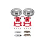 Powerstop 2-Wheel Set Power Stop&reg; KC2986-26 Rear Z26 Muscle Carbon-Fiber Ceramic Brake Pad, Drilled & Slotted Rotor and Caliper Kit - Image 8