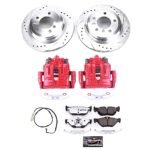 Powerstop 2-Wheel Set Power Stop&reg; KC3002-26 Rear Z26 Muscle Carbon-Fiber Ceramic Brake Pad, Drilled & Slotted Rotor and Caliper Kit - Image 8