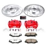 Powerstop 2-Wheel Set Power Stop&reg; KC3055-26 Front Z26 Muscle Carbon-Fiber Ceramic Brake Pad, Drilled & Slotted Rotor and Caliper Kit - Image 8