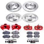 Powerstop 4-Wheel Set Power Stop&reg; KC4015A Front and Rear Z23 Daily Carbon-Fiber Ceramic Brake Pad, Drilled & Slotted Rotor and Caliper Kit - Image 4