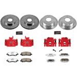 Powerstop 4-Wheel Set Power Stop&reg; KC4017A-26 Front and Rear Z26 Muscle Carbon-Fiber Ceramic Brake Pad, Drilled & Slotted Rotor and Caliper Kit - Image 8
