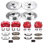 Powerstop 4-Wheel Set Power Stop&reg; KC4079-26 Front and Rear Z26 Muscle Carbon-Fiber Ceramic Brake Pad, Drilled & Slotted Rotor and Caliper Kit - Image 8