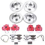 Powerstop 4-Wheel Set Power Stop&reg; KC4104-26 Front and Rear Z26 Muscle Carbon-Fiber Ceramic Brake Pad, Drilled & Slotted Rotor and Caliper Kit - Image 8