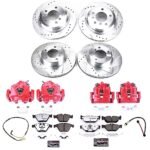 Powerstop 4-Wheel Set Power Stop&reg; KC4105-26 Front and Rear Z26 Muscle Carbon-Fiber Ceramic Brake Pad, Drilled & Slotted Rotor and Caliper Kit - Image 8