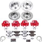 Powerstop 4-Wheel Set Power Stop&reg; KC4106-26 Front and Rear Z26 Muscle Carbon-Fiber Ceramic Brake Pad, Drilled & Slotted Rotor and Caliper Kit - Image 8
