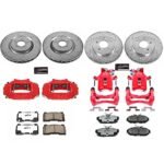Powerstop 4-Wheel Set Power Stop&reg; KC4148-26 Front and Rear Z26 Muscle Carbon-Fiber Ceramic Brake Pad, Drilled & Slotted Rotor and Caliper Kit - Image 8