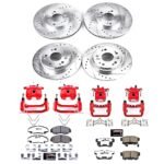 Powerstop 4-Wheel Set Power Stop&reg; KC4271-26 Front and Rear Z26 Muscle Carbon-Fiber Ceramic Brake Pad, Drilled & Slotted Rotor and Caliper Kit - Image 8