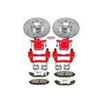 Powerstop 2-Wheel Set Power Stop&reg; KC4631-26 Rear Z26 Muscle Carbon-Fiber Ceramic Brake Pad, Drilled & Slotted Rotor and Caliper Kit - Image 7