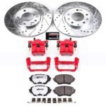 Powerstop 2-Wheel Set Power Stop&reg; KC4659-26 Front Z26 Muscle Carbon-Fiber Ceramic Brake Pad, Drilled & Slotted Rotor and Caliper Kit - Image 8