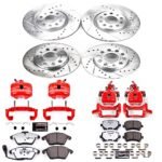 Powerstop 4-Wheel Set Power Stop&reg; KC5363-26 Front and Rear Z26 Muscle Carbon-Fiber Ceramic Brake Pad, Drilled & Slotted Rotor and Caliper Kit - Image 8