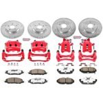 Powerstop 4-Wheel Set Power Stop&reg; KC5450-26 Front and Rear Z26 Muscle Carbon-Fiber Ceramic Brake Pad, Drilled & Slotted Rotor and Caliper Kit - Image 7