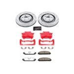 Powerstop 2-Wheel Set Power Stop&reg; KC5565-26 Front Z26 Muscle Carbon-Fiber Ceramic Brake Pad, Drilled & Slotted Rotor and Caliper Kit - Image 8