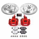 Powerstop 2-Wheel Set Power Stop&reg; KC5667-26 Rear Z26 Muscle Carbon-Fiber Ceramic Brake Pad, Drilled & Slotted Rotor and Caliper Kit - Image 8