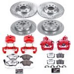 Powerstop 4-Wheel Set Power Stop&reg; KC5749-26 Front and Rear Z26 Muscle Carbon-Fiber Ceramic Brake Pad, Drilled & Slotted Rotor and Caliper Kit - Image 8