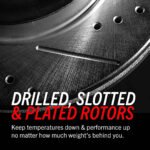 Powerstop KC5873A Front Brake Disc and Caliper Kit, Cross-drilled and Slotted 6 Lugs 338 mm Powdercoated red, Carbon Fiber Ceramic, Z23 Evolution Sport Series - Image 15