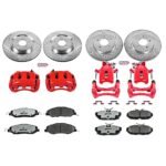 Powerstop 4-Wheel Set Power Stop&reg; KC5943-26 Front and Rear Z26 Muscle Carbon-Fiber Ceramic Brake Pad, Drilled & Slotted Rotor and Caliper Kit - Image 8