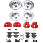 Powerstop 4-Wheel Set Power Stop&reg; KC6056 Front and Rear Z23 Daily Carbon-Fiber Ceramic Brake Pad, Drilled & Slotted Rotor and Caliper Kit - Image 2