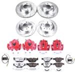 Powerstop 4-Wheel Set Power Stop&reg; KC6074-26 Front and Rear Z26 Muscle Carbon-Fiber Ceramic Brake Pad, Drilled & Slotted Rotor and Caliper Kit - Image 8