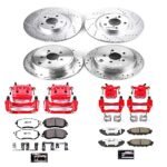 Powerstop 4-Wheel Set Power Stop&reg; KC6083-26 Front and Rear Z26 Muscle Carbon-Fiber Ceramic Brake Pad, Drilled & Slotted Rotor and Caliper Kit - Image 8