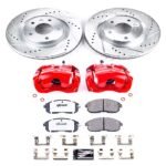 Powerstop 2-Wheel Set Power Stop&reg; KC6094-26 Front Z26 Muscle Carbon-Fiber Ceramic Brake Pad, Drilled & Slotted Rotor and Caliper Kit - Image 8