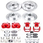 Powerstop 4-Wheel Set Power Stop&reg; KC6095-26 Front and Rear Z26 Muscle Carbon-Fiber Ceramic Brake Pad, Drilled & Slotted Rotor and Caliper Kit - Image 8