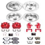 Powerstop 4-Wheel Set Power Stop&reg; KC6318-26 Front and Rear Z26 Muscle Carbon-Fiber Ceramic Brake Pad, Drilled & Slotted Rotor and Caliper Kit - Image 8