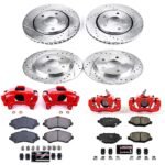 Powerstop 4-Wheel Set Power Stop&reg; KC6563A Front and Rear Z23 Daily Carbon-Fiber Ceramic Brake Pad, Drilled & Slotted Rotor and Caliper Kit - Image 4
