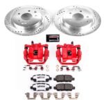 Powerstop 2-Wheel Set Power Stop&reg; KC6761-26 Rear Z26 Muscle Carbon-Fiber Ceramic Brake Pad, Drilled & Slotted Rotor and Caliper Kit - Image 2