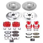 Powerstop 4-Wheel Set Power Stop&reg; KC6932-26 Front and Rear Z26 Muscle Carbon-Fiber Ceramic Brake Pad, Drilled & Slotted Rotor and Caliper Kit - Image 8