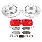 Powerstop 2-Wheel Set Power Stop&reg; KC6959-26 Front Z26 Muscle Carbon-Fiber Ceramic Brake Pad, Drilled & Slotted Rotor and Caliper Kit - Image 8
