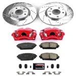 Powerstop 2-Wheel Set Power Stop&reg; KC6971 Front Z23 Daily Carbon-Fiber Ceramic Brake Pad, Drilled & Slotted Rotor and Caliper Kit - Image 2