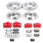 Powerstop 4-Wheel Set Power Stop&reg; KC698-26 Front and Rear Z26 Muscle Carbon-Fiber Ceramic Brake Pad, Drilled & Slotted Rotor and Caliper Kit - Image 8