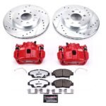 Powerstop 2-Wheel Set Power Stop&reg; KC7032A-26 Front Z26 Muscle Carbon-Fiber Ceramic Brake Pad, Drilled & Slotted Rotor and Caliper Kit - Image 8