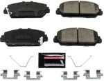 Powerstop KC7347 Front Brake Disc and Caliper Kit, Cross-drilled and Slotted 5 Lugs Red Powdercoat Caliper, Carbon Fiber Ceramic, Z23 Evolution Sport Series