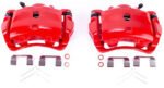 Powerstop KC7347 Front Brake Disc and Caliper Kit, Cross-drilled and Slotted 5 Lugs Red Powdercoat Caliper, Carbon Fiber Ceramic, Z23 Evolution Sport Series - Image 2