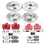 Powerstop 4-Wheel Set Power Stop&reg; KC751-26 Front and Rear Z26 Muscle Carbon-Fiber Ceramic Brake Pad, Drilled & Slotted Rotor and Caliper Kit - Image 8