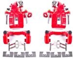 Powerstop KC7529 Front and Rear Brake Disc and Caliper Kit, Cross-drilled and Slotted 5 Lugs Red Powdercoat Caliper, Carbon Fiber Ceramic, Z23 Evolution Sport Series - Image 4